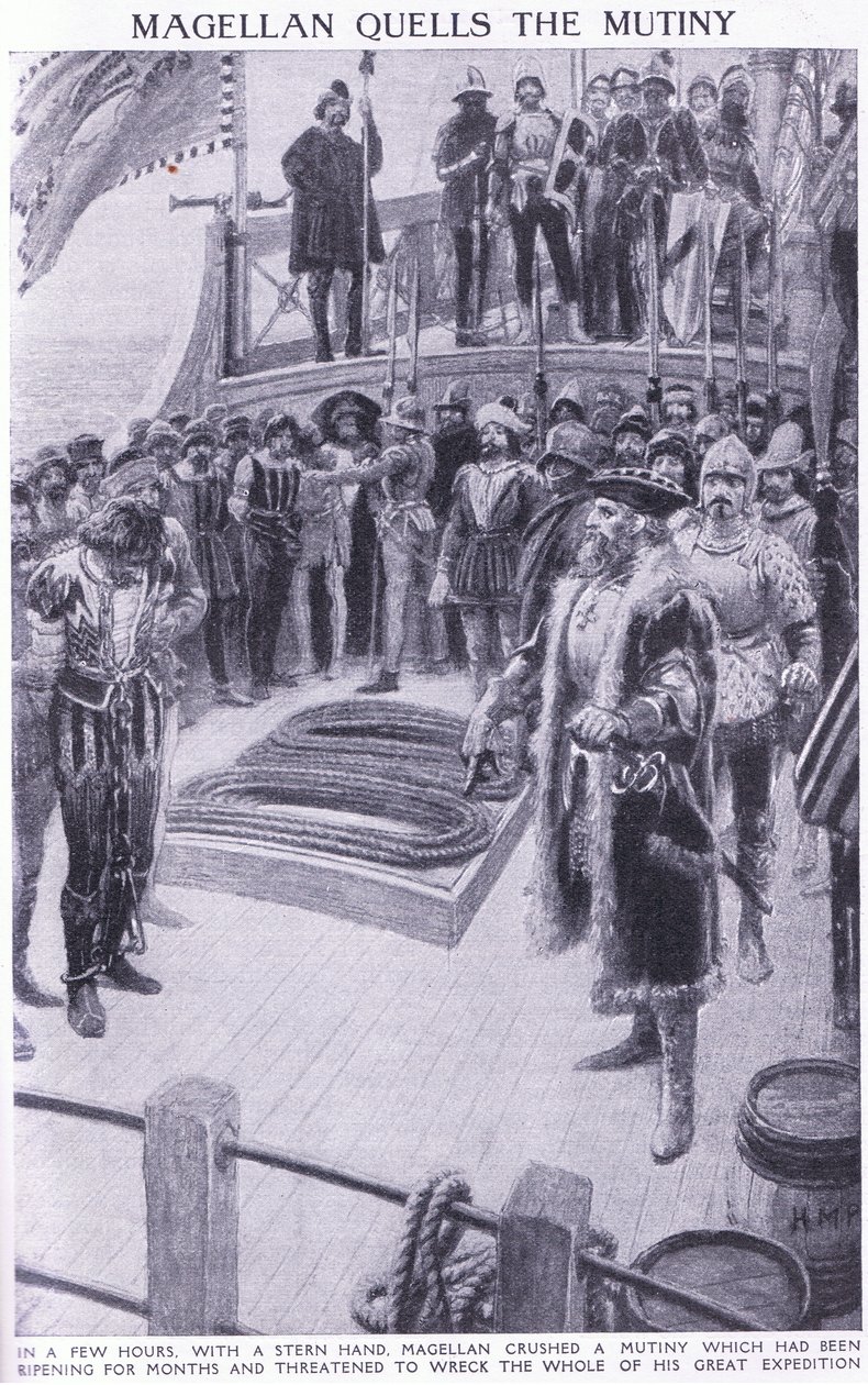 Magellan réprimant une mutinerie - Henry Marriott Paget