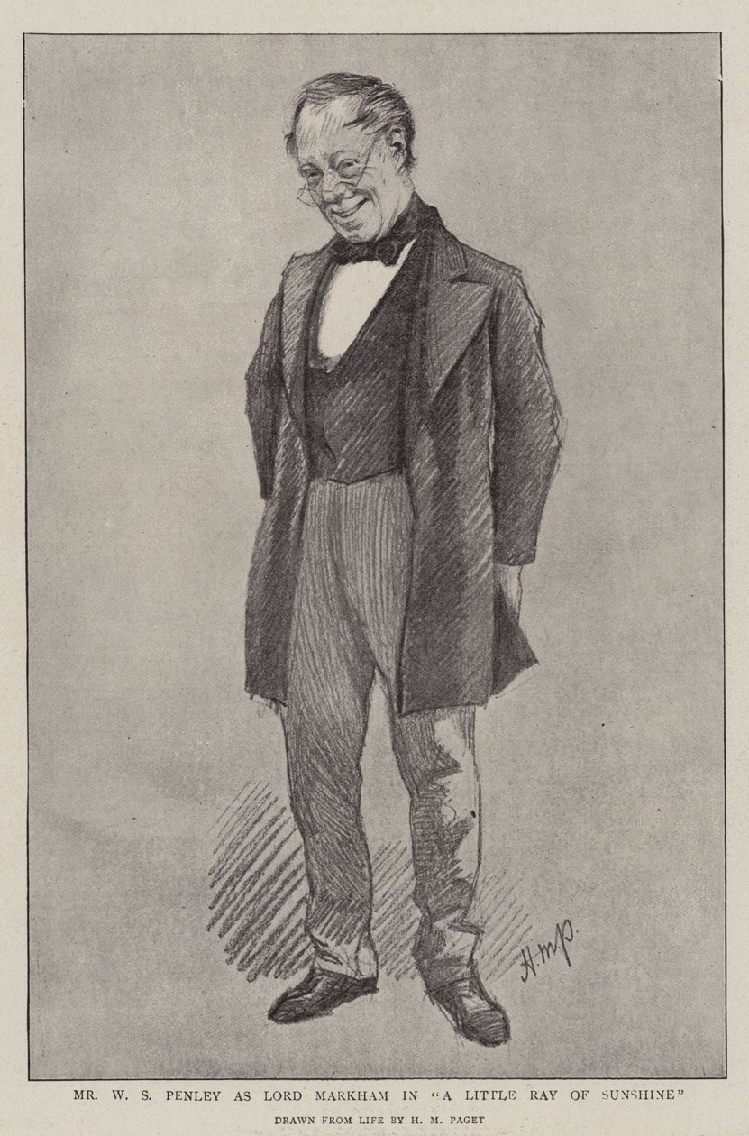 M. W S Penley en tant que Lord Markham dans Un petit rayon de soleil - Henry Marriott Paget