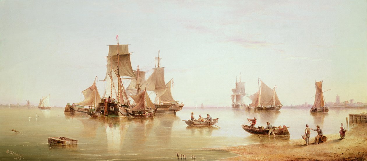 Navires au calme, 1873 - Henry Redmore