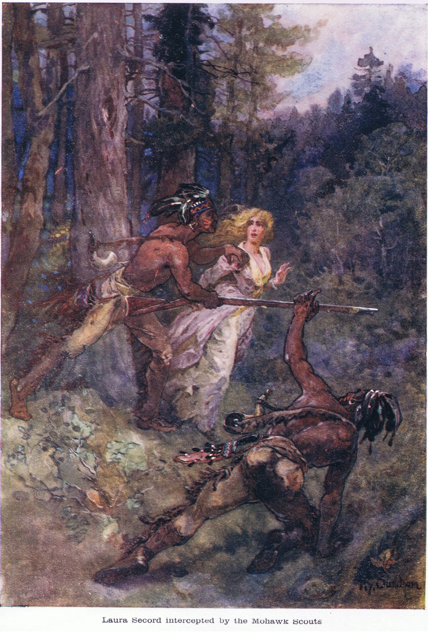 Laura Secord interceptée par les éclaireurs Mohawk, c.1920 - Henry Sandham