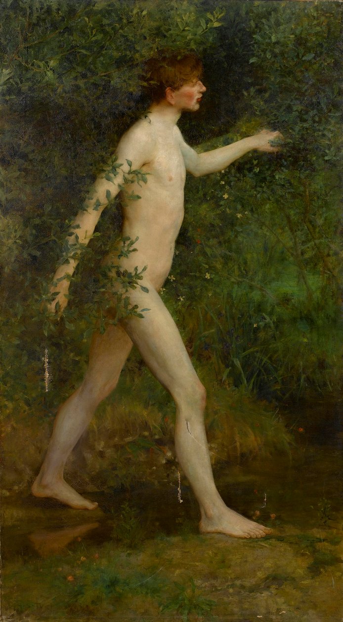Une baigneuse dans la forêt - Henry Scott Tuke