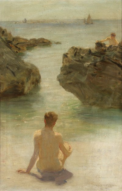 Garçon sur une plage - Henry Scott Tuke