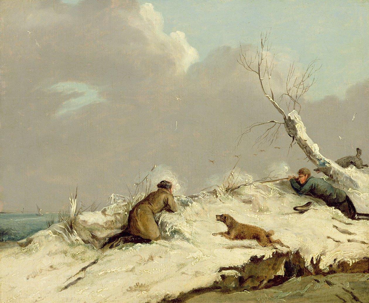Chasse au canard en hiver - Henry Thomas Alken