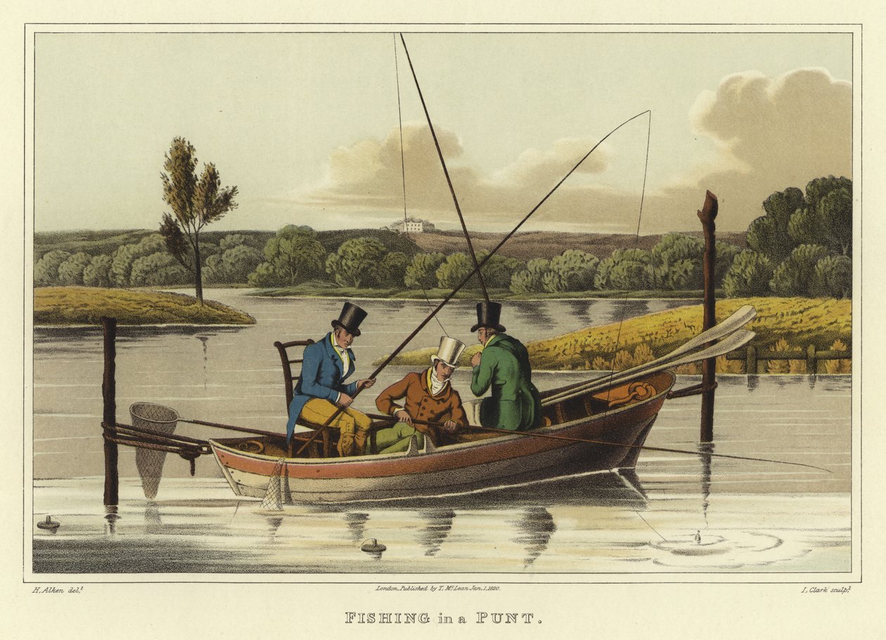 Pêche dans une barque - Henry Thomas Alken