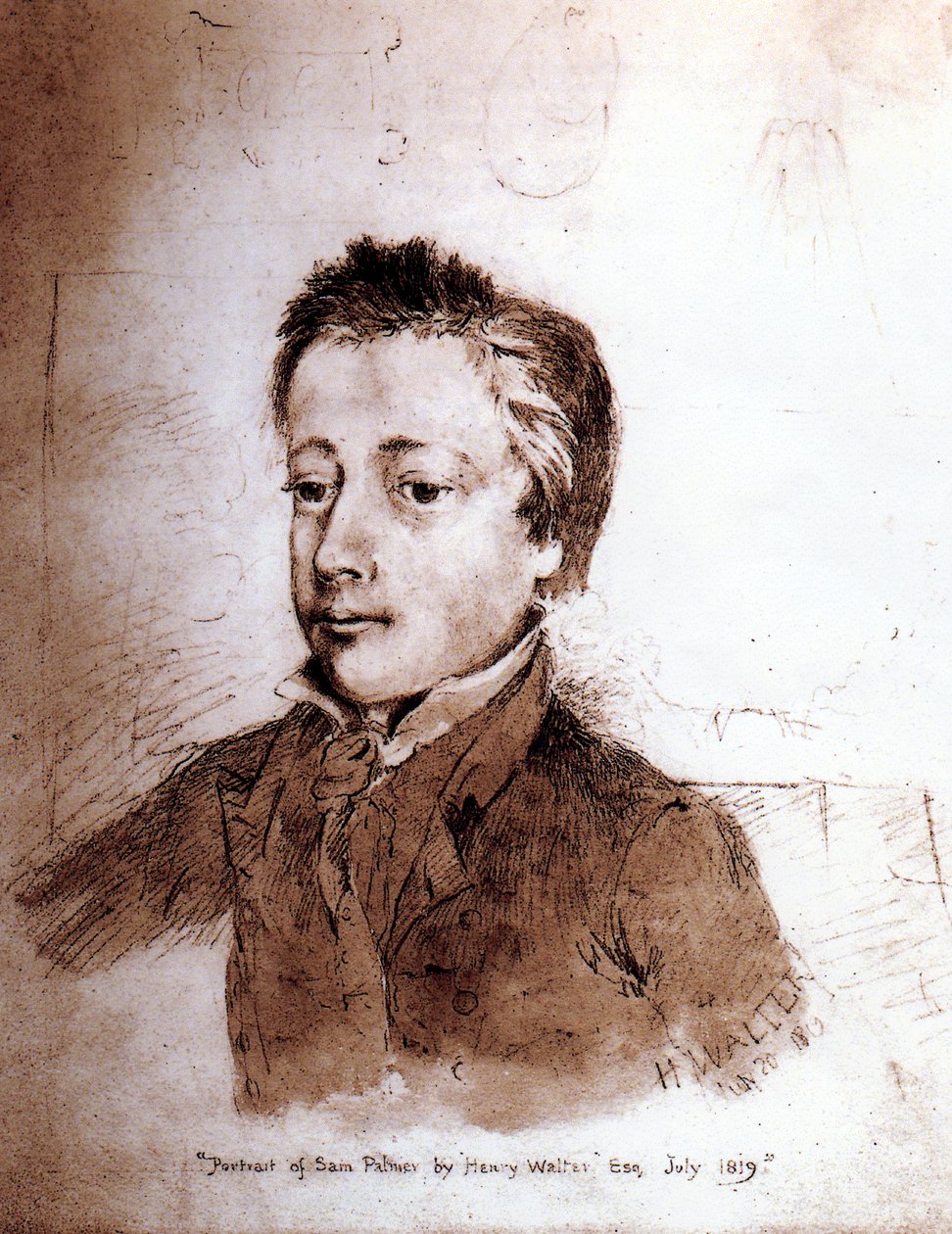 Portrait de Samuel Palmer (1805-81) enfant, 1819 - Henry Walter