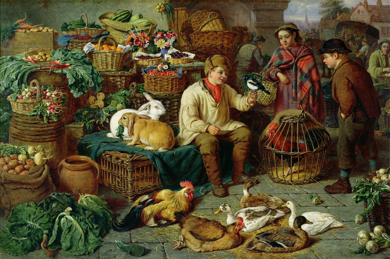 Scène de marché - Henry Charles Bryant