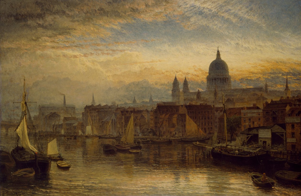 Saint-Paul depuis la Tamise - Henry Dawson