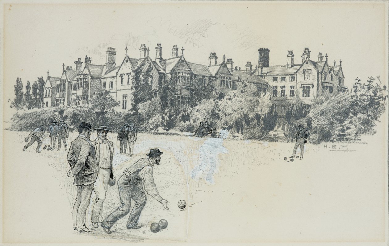 Asile de Cheadle depuis le terrain de boules - Henry Edward Tidmarsh