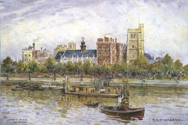 Palais de Lambeth et église - Henry Edward Tidmarsh