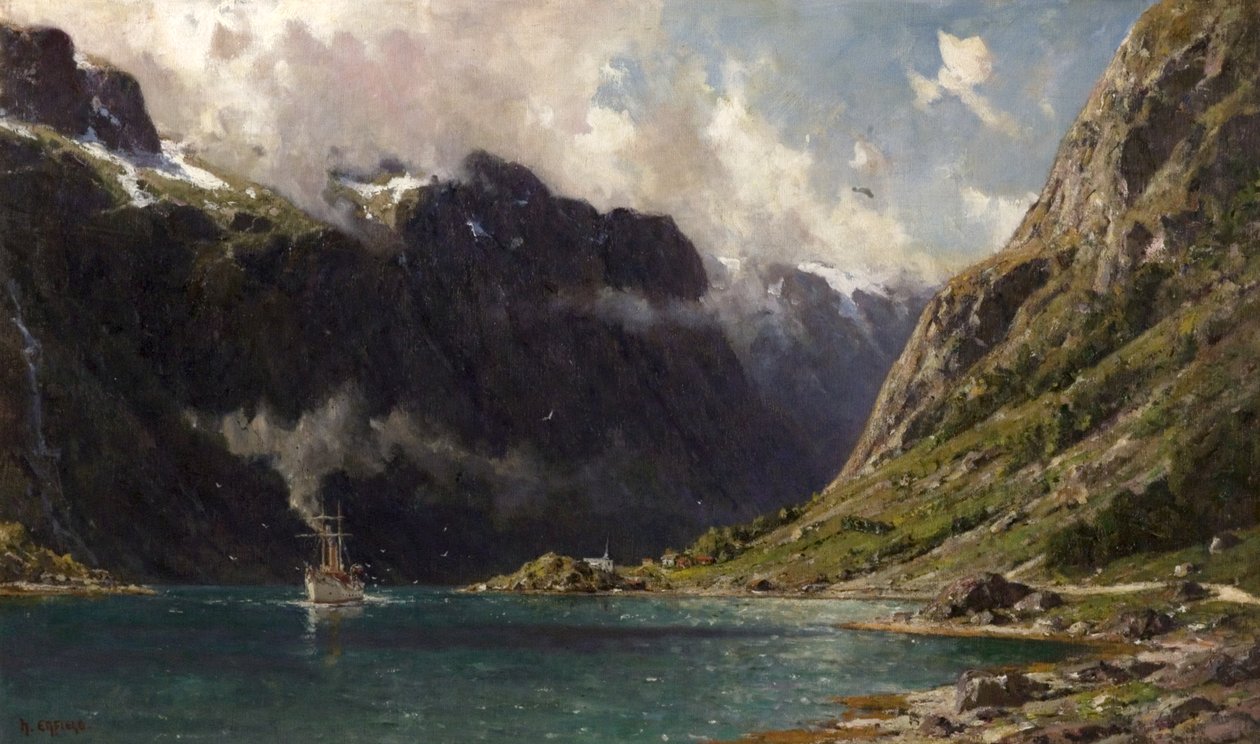 Naeroyfjord, Norvège, 1902 - Henry Enfield