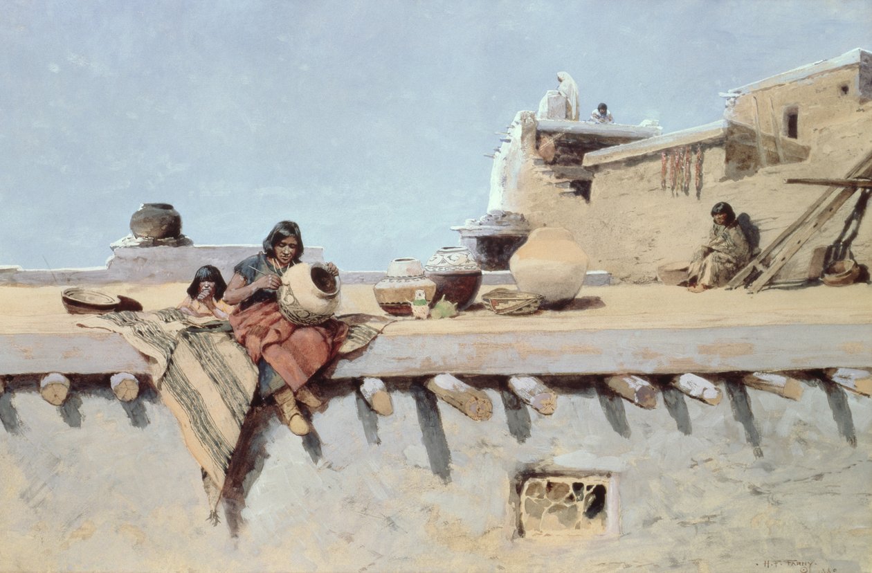 Peindre des pots, 1880 - Henry Francois Farny