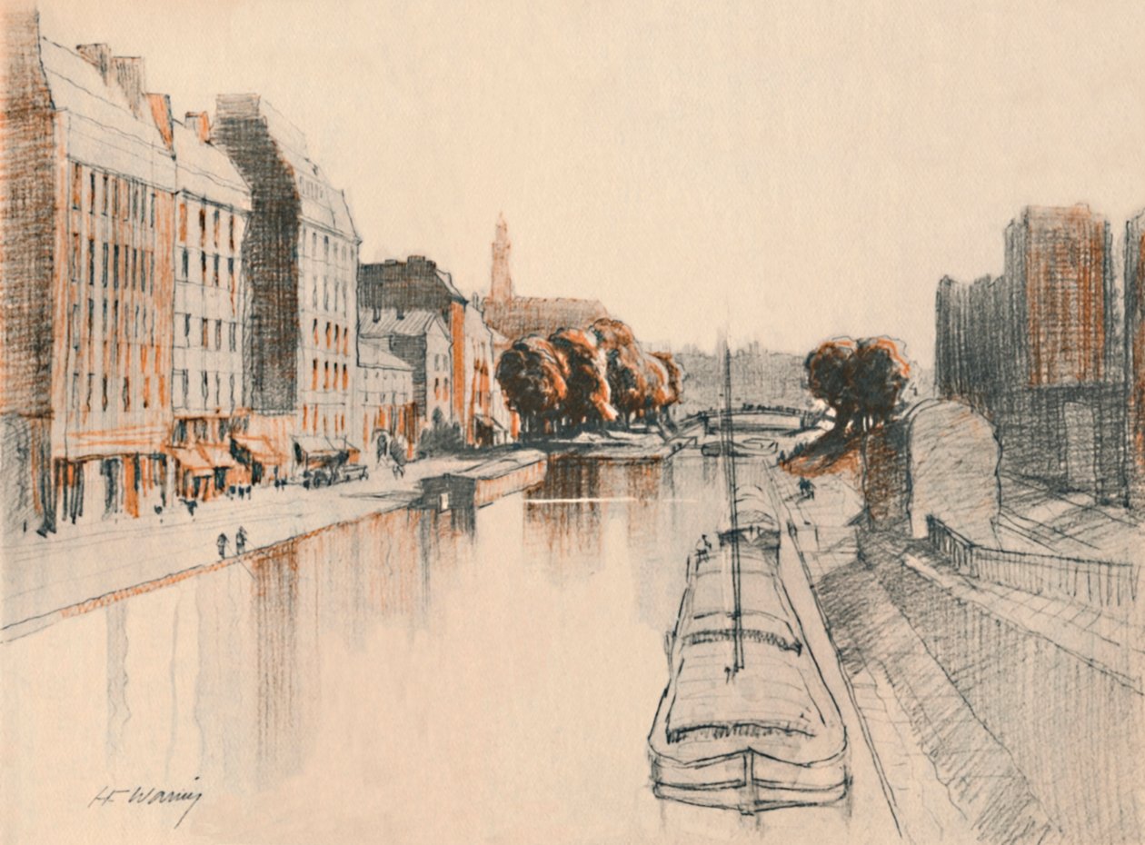 Le Canal Saint-Martin, vers 1927, 1927 - Henry Franks Waring