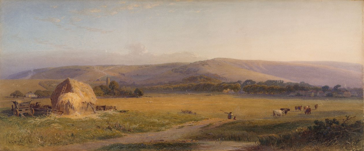 Pâturages des South Downs, 1867 - Henry George Hine