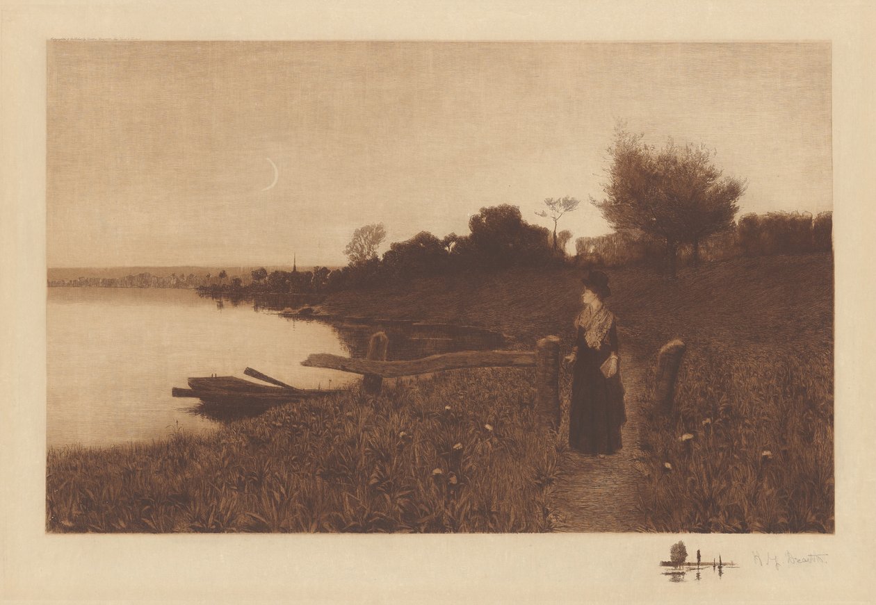 Sans titre (Promenade au Clair de Lune) - Henry Golden Dearth