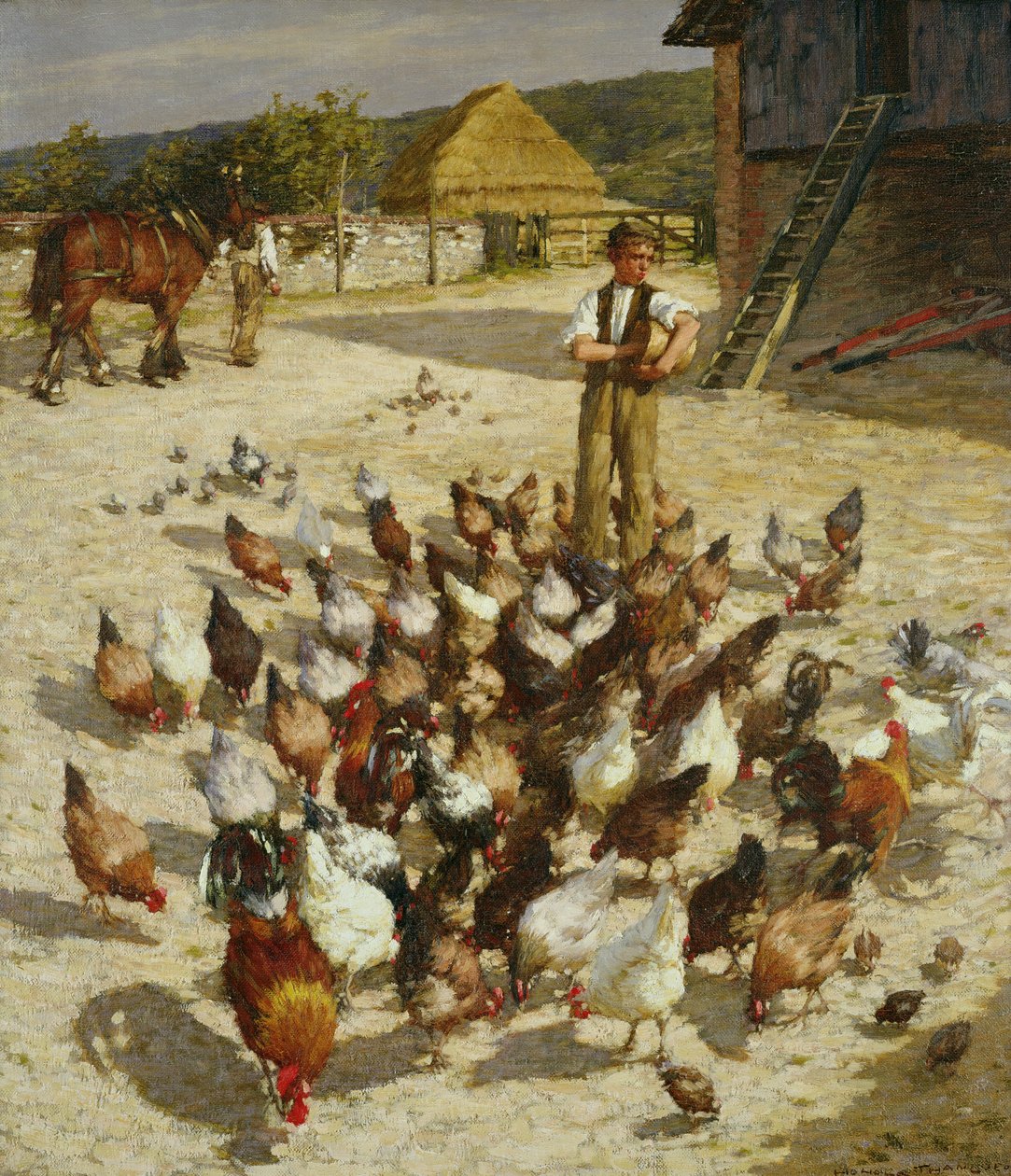 Une ferme du Sussex - Henry Herbert La Thangue