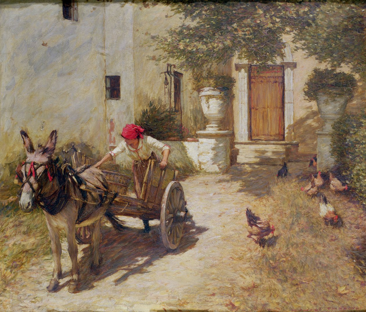 Scène de cour de ferme, 1905 - Henry Herbert La Thangue