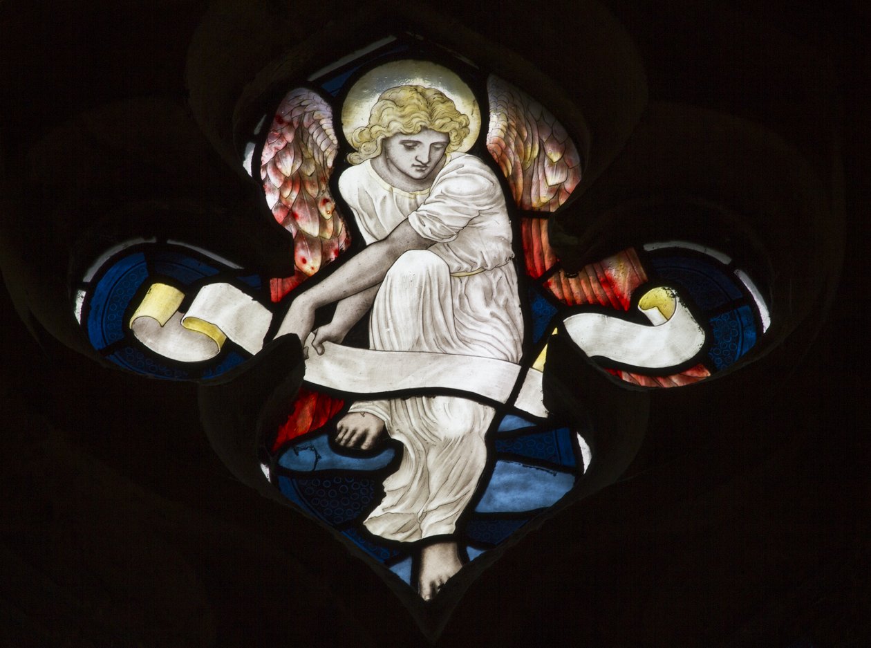 Tracery en quatre-feuilles, Ange - Henry Holiday