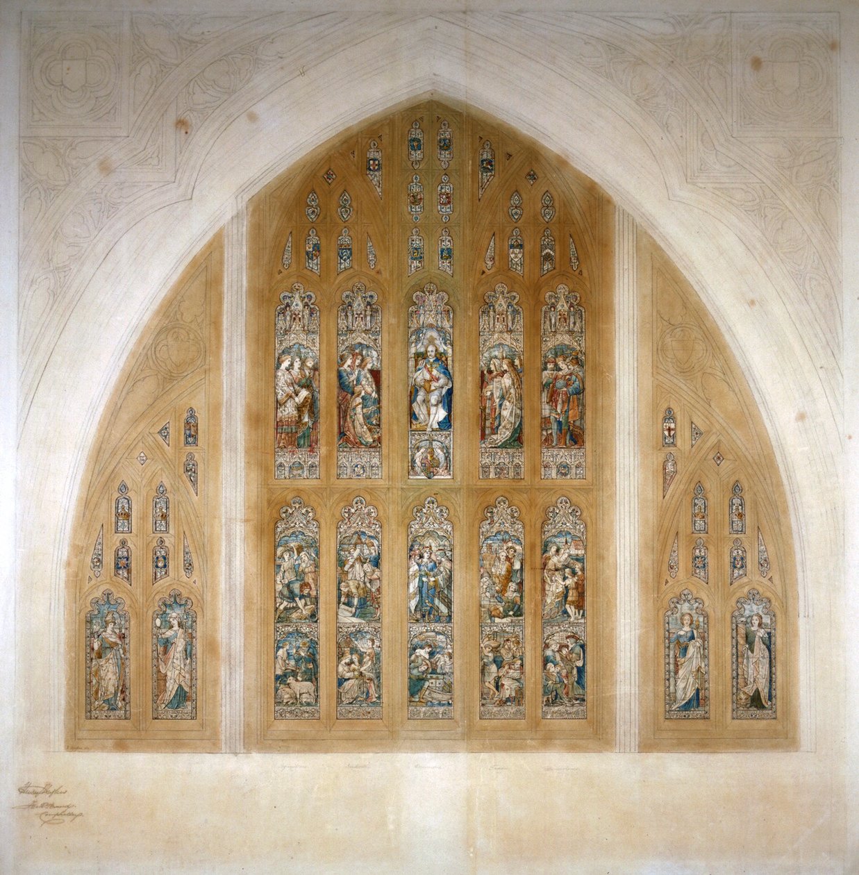 Conception de vitrail, 1869 - Henry Hughes