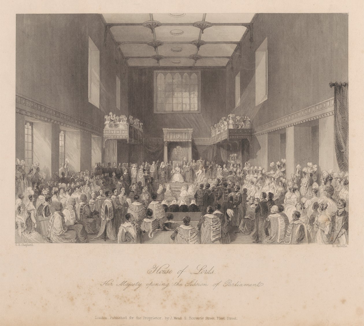 Sa Majesté ouvrant la session du Parlement - Henry Melville
