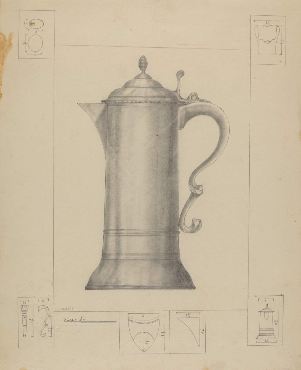 Flacon en Étain - Henry Meyers