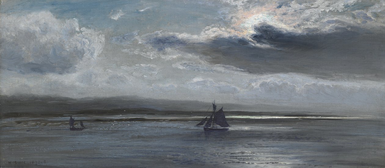 Le Traeth Mawr, clair de lune, 1872-73 - Henry Moore