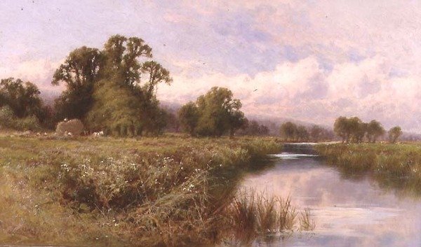 Paysage de prairie près de Marlow-on-Thames - Henry Parker