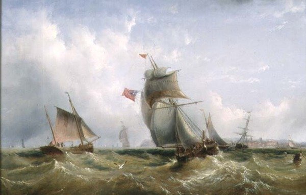Navires au large de la côte - Henry Redmore