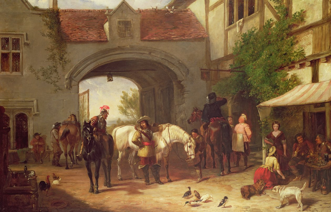 Scène devant une auberge en Hollande - Henry Richard Graves