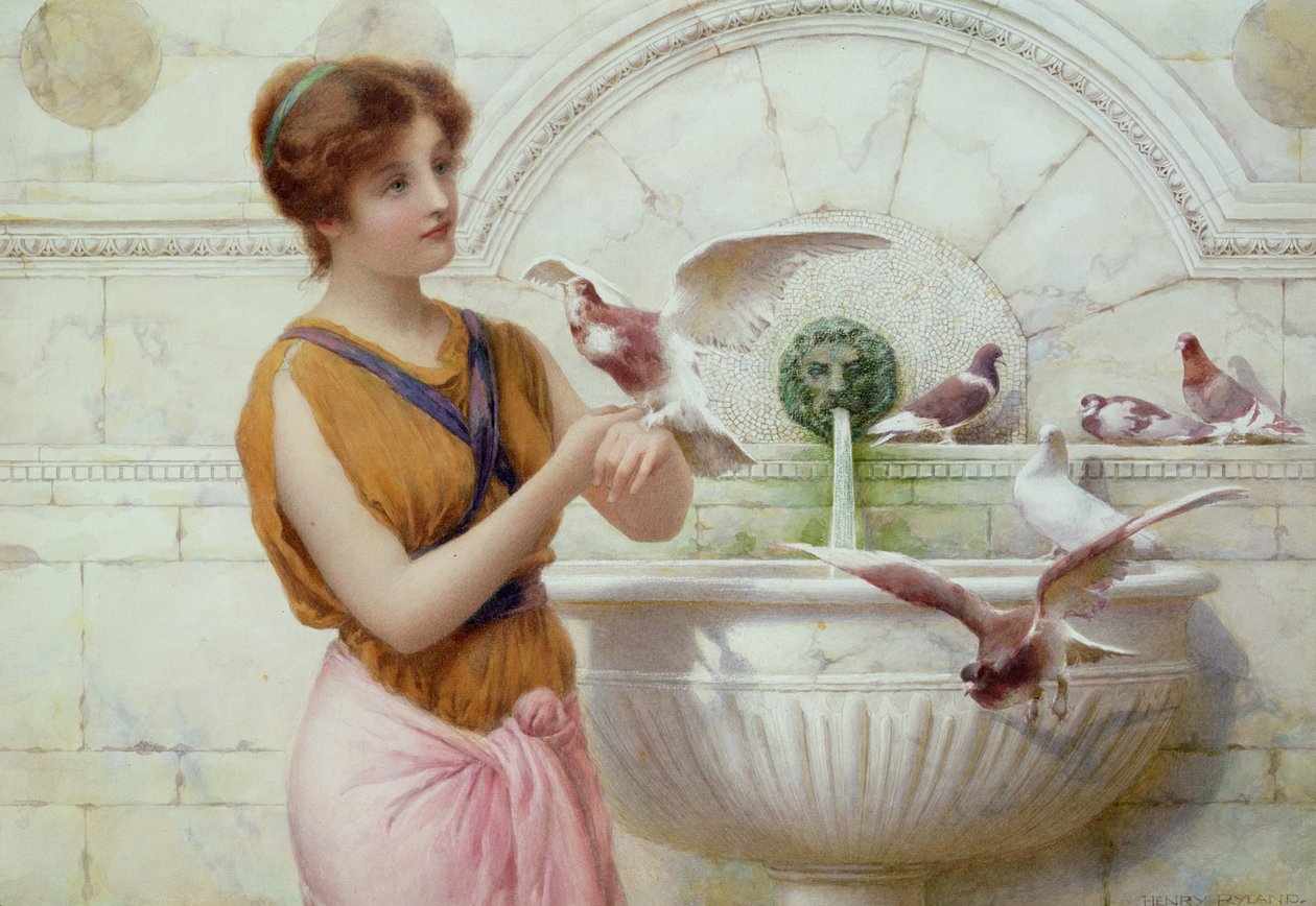 Près de la fontaine - Henry Ryland
