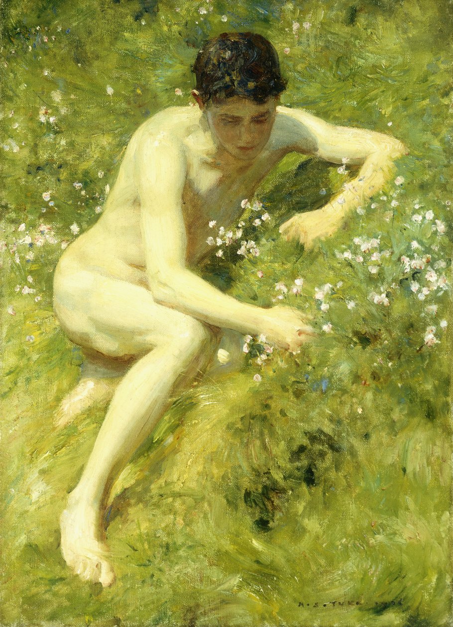 Dans le pré - Henry Scott Tuke