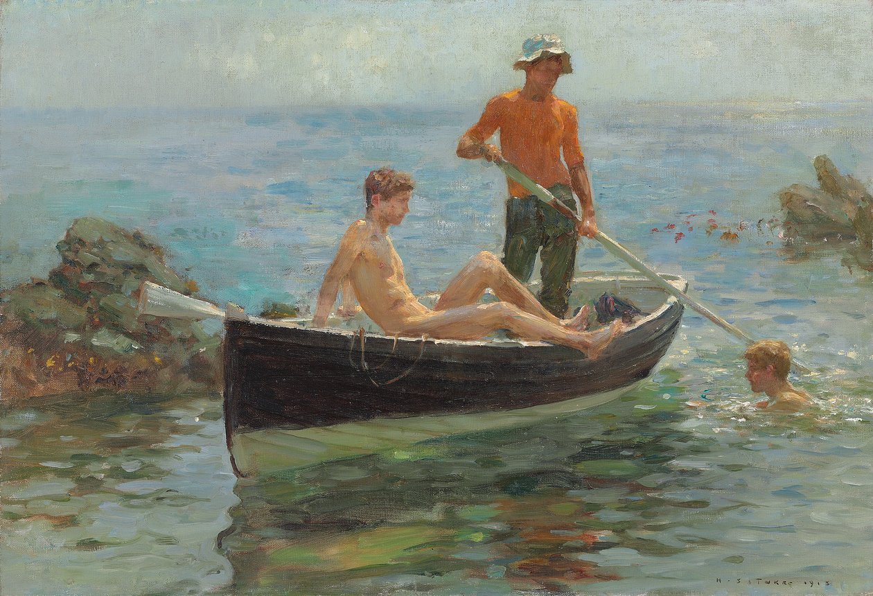 Le maillot orange, 1913 - Henry Scott Tuke