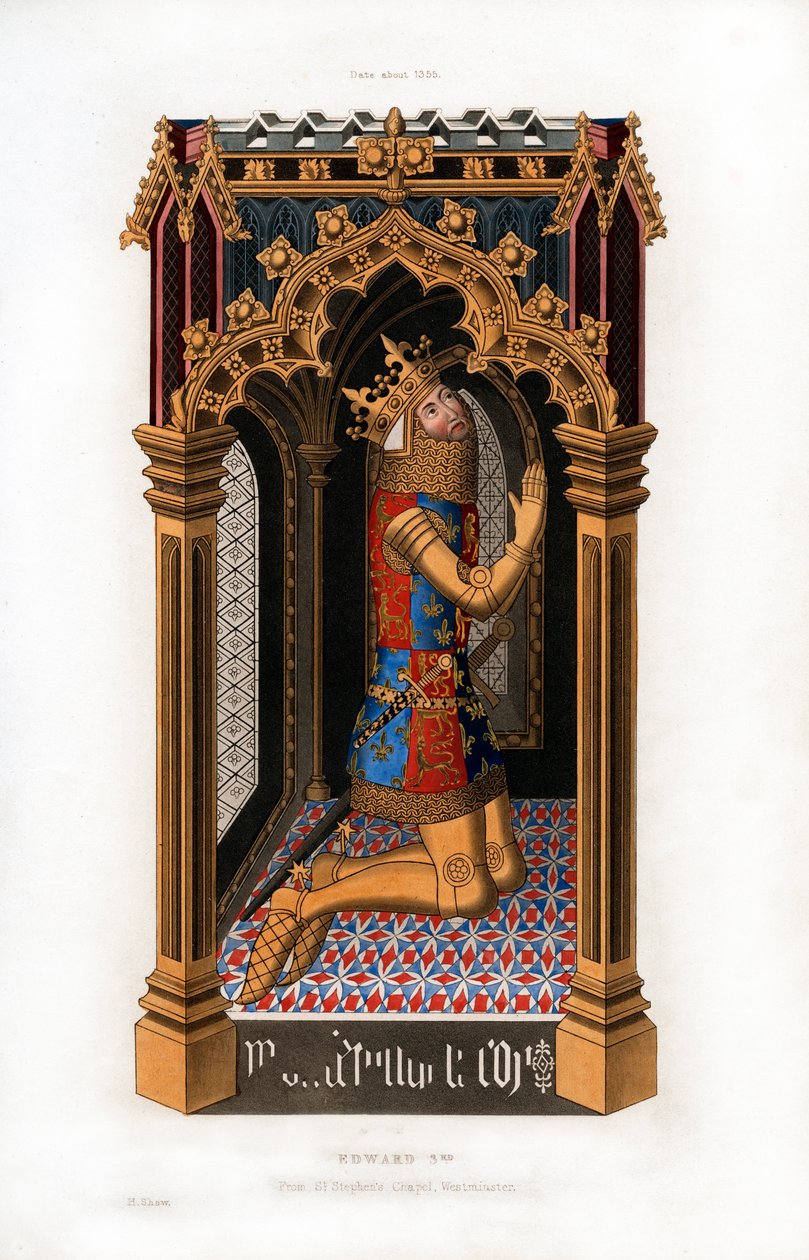 Édouard III, vers 1355, 1843 - Henry Shaw