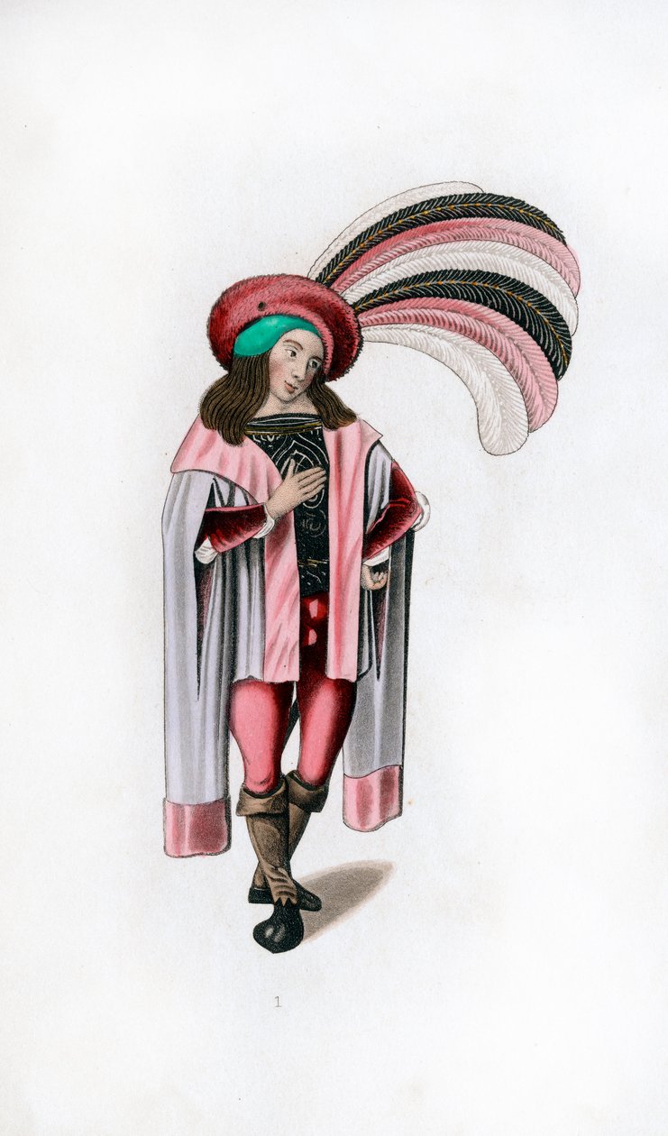 Tenue masculine, vers 1480, 1843 - Henry Shaw