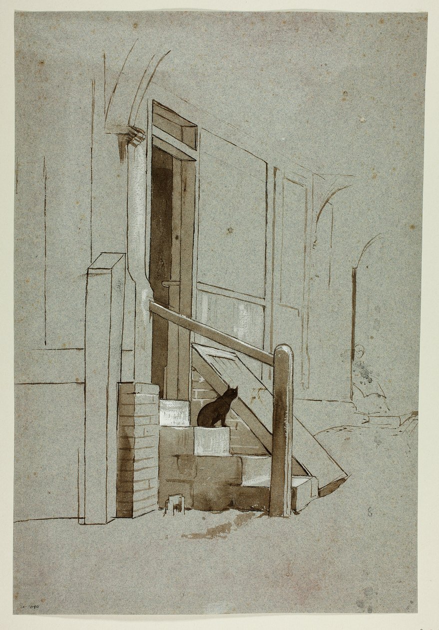 Chat sur le pas de la porte - Henry Stacy Marks