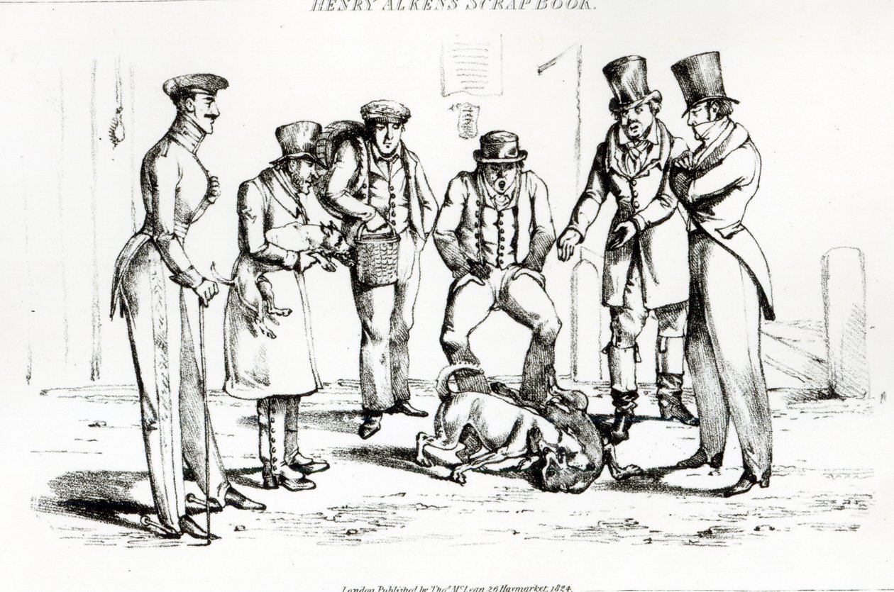 Combat de chiens, 1824 - Henry Thomas Alken