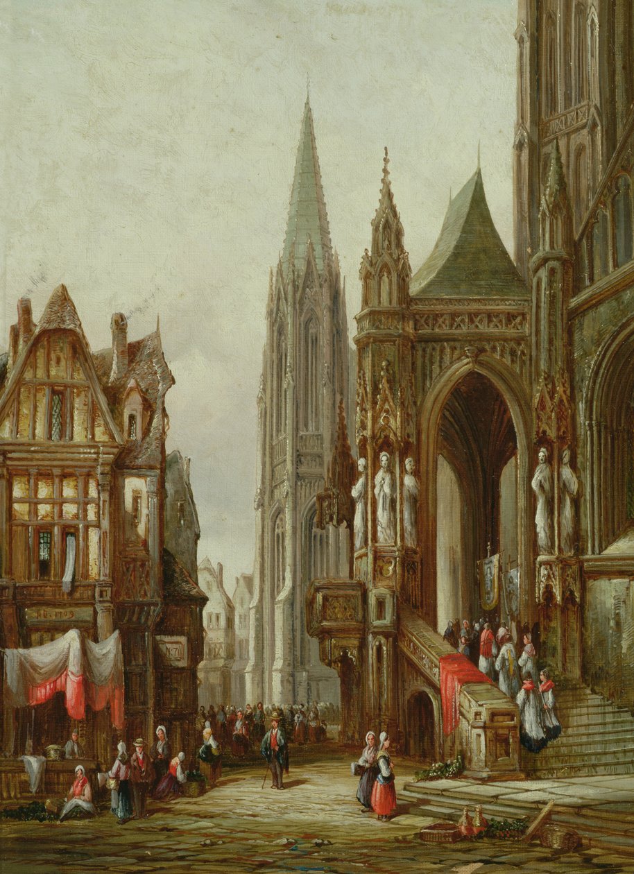 Procession ecclésiastique entrant dans une cathédrale - Henry Thomas Schafer