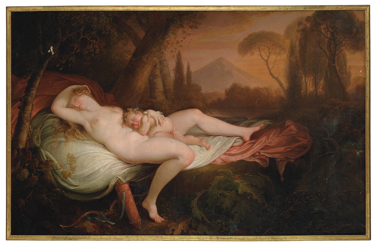 Vénus et Cupidon dans un paysage boisé - Henry Tresham