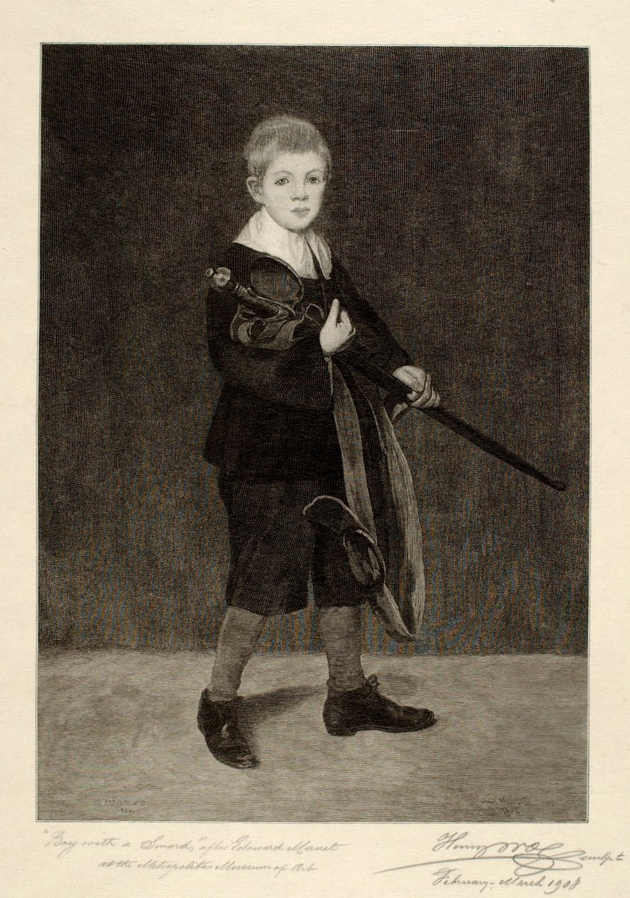 Garçon avec épée - Henry Wolf