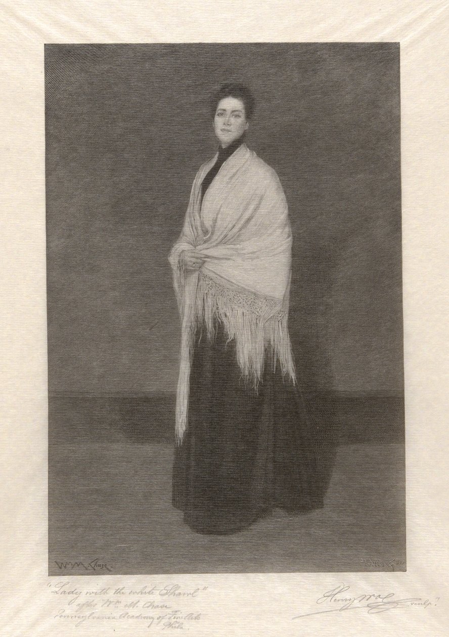 Dame au châle blanc - Henry Wolf