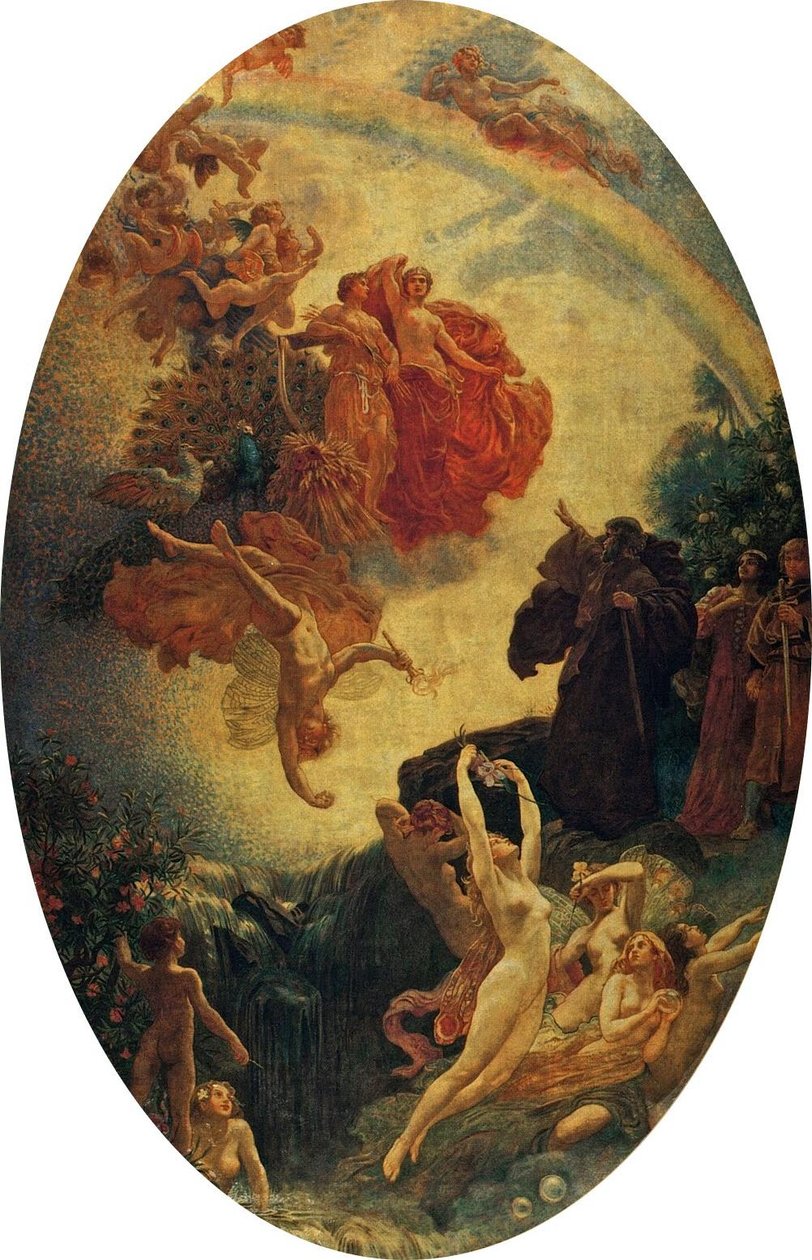 Prospero invoquant des nymphes et des divinités - Herbert James Draper