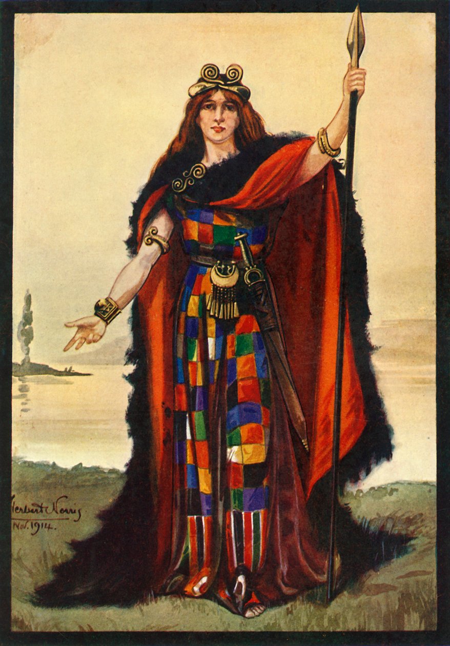 Une cheftaine celtique Boadicée, 1924 - Herbert Norris