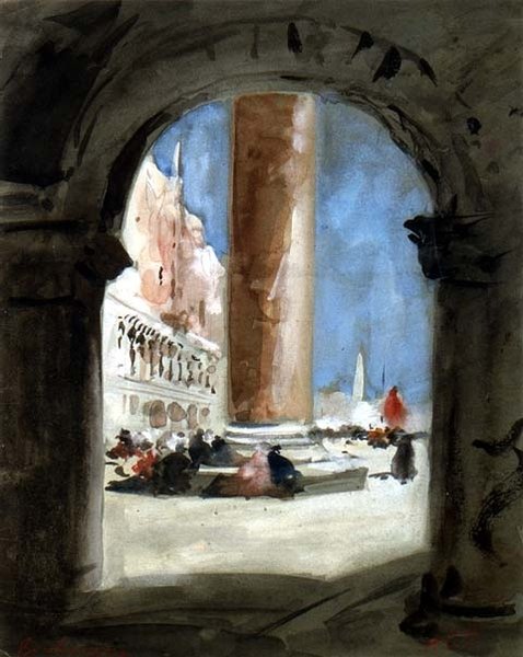 La colonne de Saint-Marc, Venise - Hercules Brabazon Brabazon