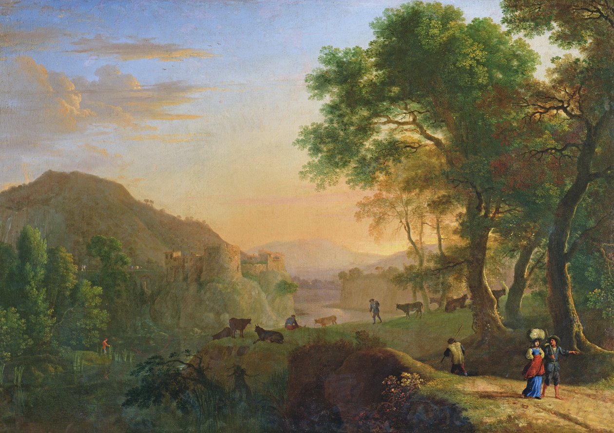Coucher de soleil, Italie - Herman van Swanevelt