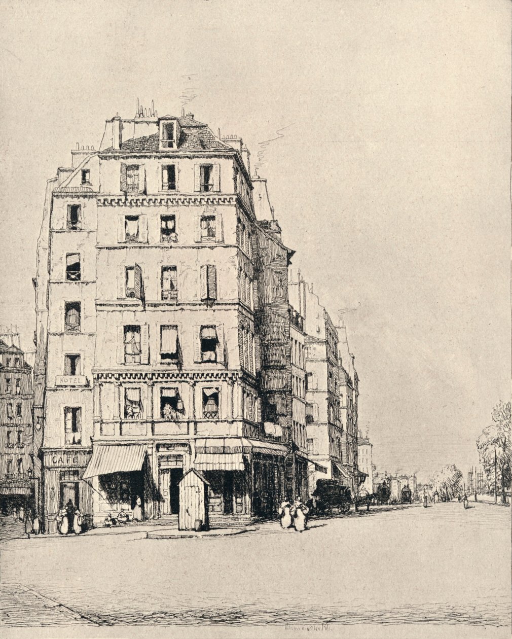 Vieilles maisons sur le quai, 1915 - Herman Armour Webster