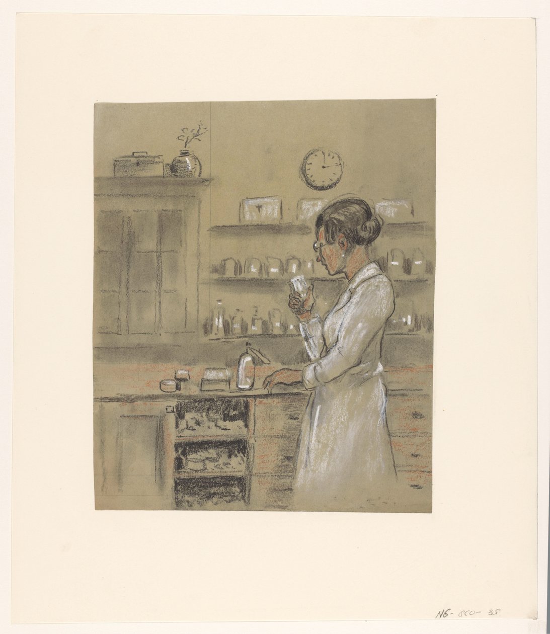 Femme dans un laboratoire - Herman Heijenbrock (possibly)