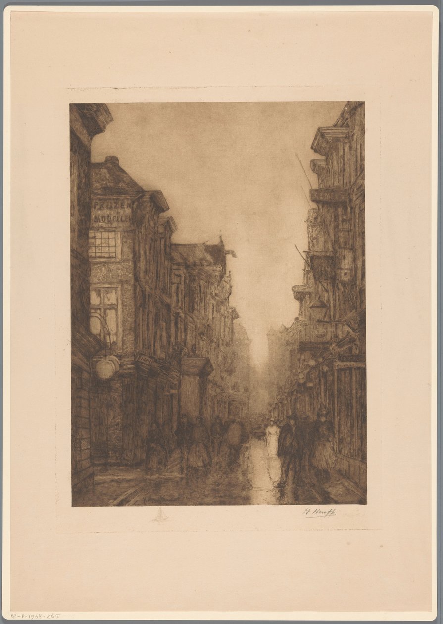 Spuistraat à La Haye - Herman Heuff (signed by artist)