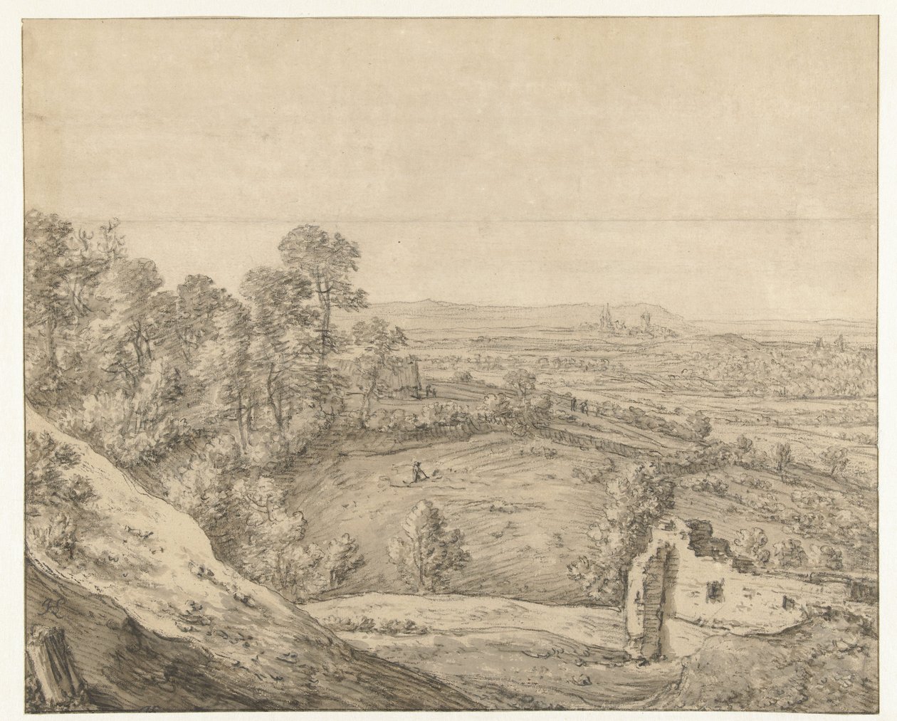 Vue de Clèves depuis le Monterberg - Herman Saftleven