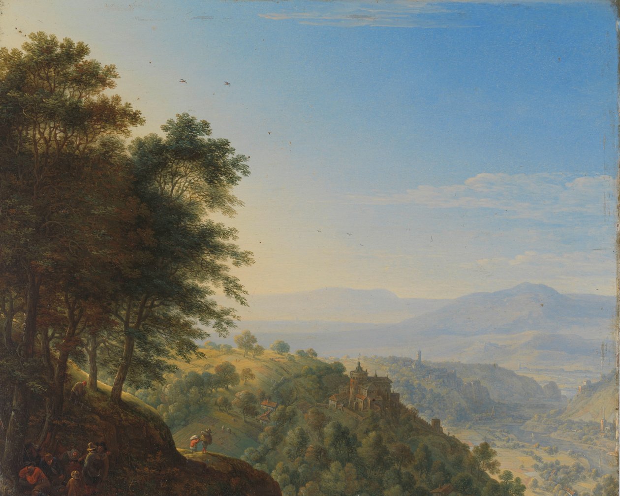 Paysage montagneux près de Boppard sur le Rhin - Herman Saftleven