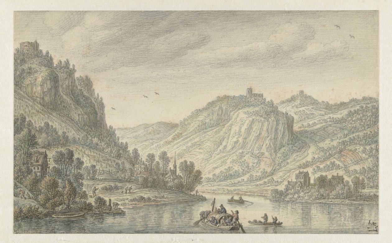Le Rhin près de Drachenfels - Herman Saftleven