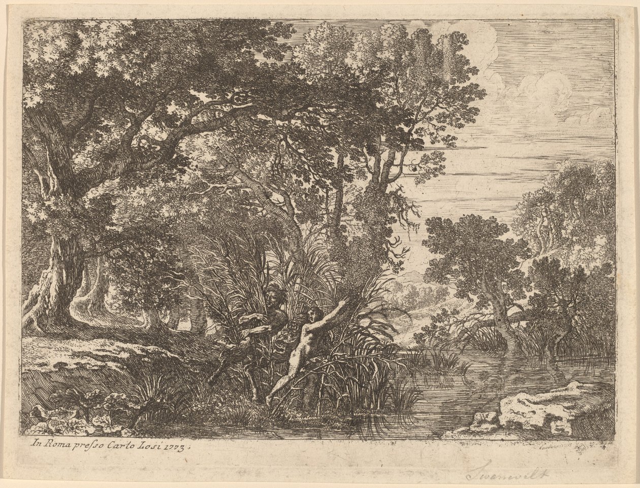 Pan et Syrinx - Herman van Swanevelt